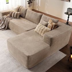 ovios 104" Cloud Sectional Couch with L-Shape Chaise,