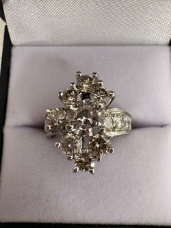 Diamond Cluster Ring