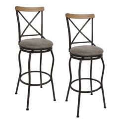 Set Of 2 Adjustable Heights Bar Stools (We Have 2 Sets Available - Price Is Per Set)