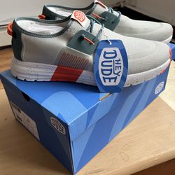 Hey Dude Men's Sirocco M Active Grey/Orange Loafers Shoes