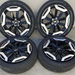 KIA TELLURIDE OEM FACTORY 20" WHEELS RIMS BLACK/MACHINED