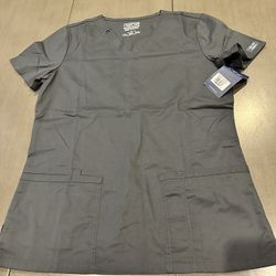 NWT: Cherokee Scrubs for Women Workwear Core Stretch V-Neck Top, Soft Brushed Twill (XS)