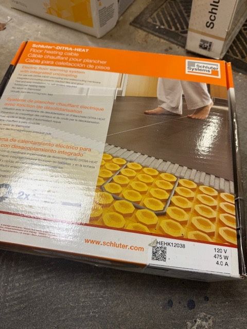 DITRA-HEAT Cable 38 Sq Ft for in-floor heat