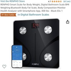 RENPHO Smart Scale for Body Weight, Digital Bathroom Scale BMI Weighing Bluetooth Body Fat Scale, Body Composition Monitor Health Analyzer with Smartp