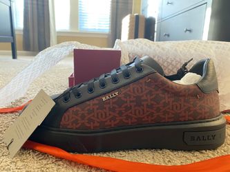 *Brand New* Burgundy Bally Miky Low Top Leather Sneakers Sz 11