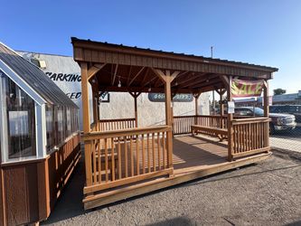“New 10x16 Old Hickory Cabana w/ Porch – 25% Off”,