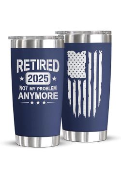 Retirement Gifts for Men Women 2025, Teacher, Coworkers Leaving, Funny, Happy Retirement, Goodbye Gift, Farewell Gifts For Coworkers, 20oz Coffee Tumb