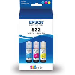 EPSON 522 EcoTank Ink Ultra-high Capacity Bottle Color Combo Pack 