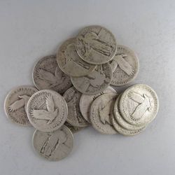 Lot of 15 Standing Liberty Quarters -- COOL SILVER COINS, PLUS A 1917-S!