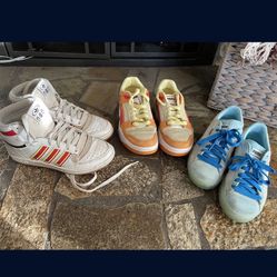 Kids Shows Youth Size 5 & 4.5 Puma Pokémon Shoes & Adidas High Tops Ol School 