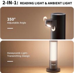 New 2-in-1 Reading Light & Ambient Light, Camping Light