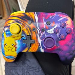 Nintendo Switch Pro Controller – Pokémon Pikachu & Gengar Custom 🎮