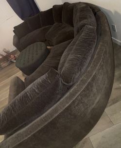 156-inch curved sectional sofa