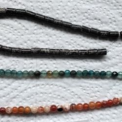 Small Dark Gemstone Beads