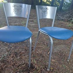 Two GEORGIA BULLDOG Metal Chairs