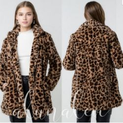 New Leopard fuzzy Jacket