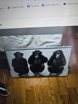 Three Monkeys by Studio Arts Canvas Art Print