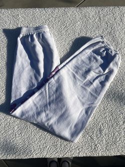 White Playboy Drawstring Sweatpants 