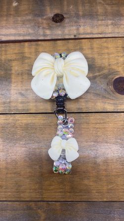 Bow Badge Reel with ID Clip