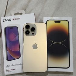 Unlocked iPhone 14 Pro Max Gold 128gb, Excellent Condition