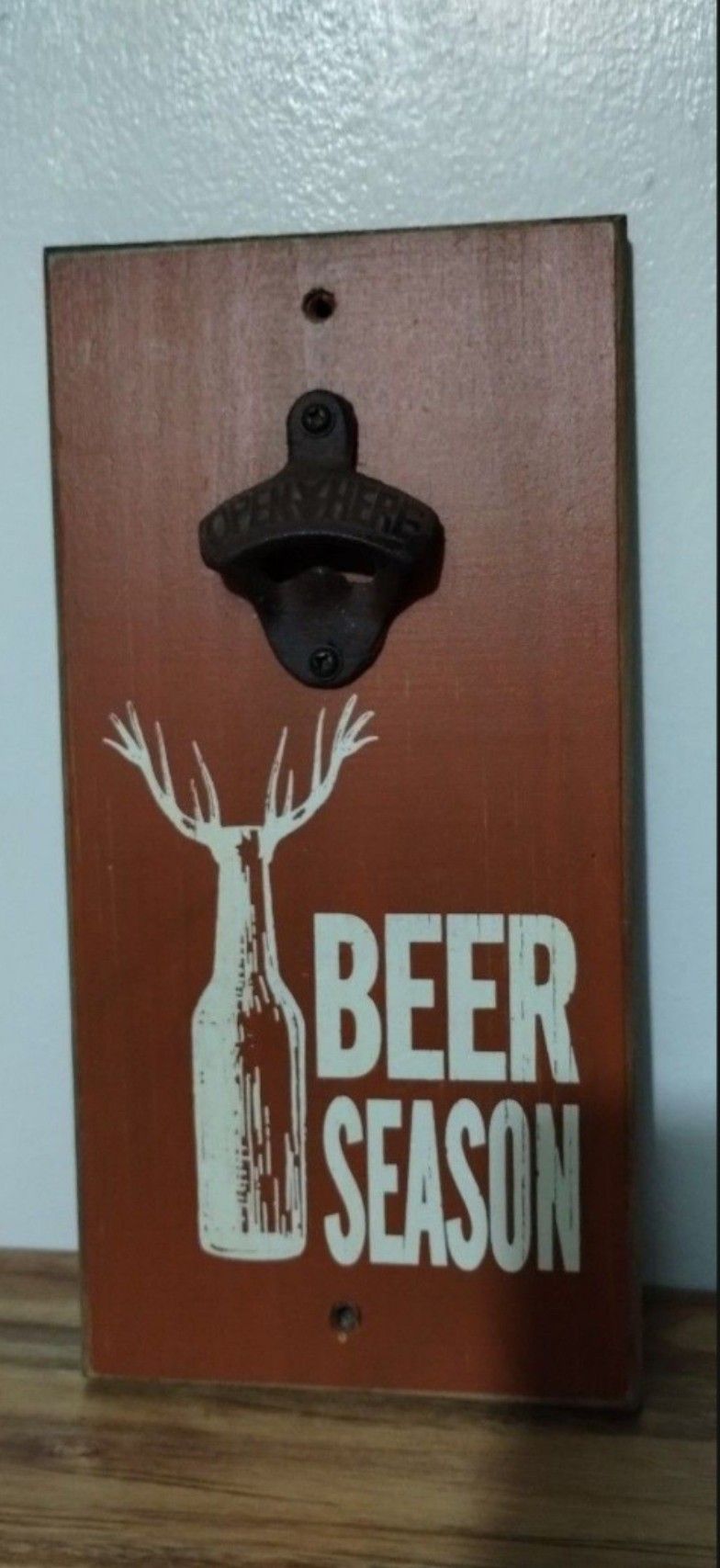 BEER SEASON WALL BOTTLE OPENER 11"×5.5"