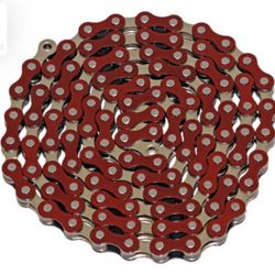 YBN Bicycle Chain In Colors 1/2X1/8X112 1/SPEED. 2- tone color scheme 