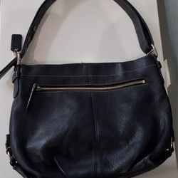 COACH F15064 Pebble Leather F15064 Black  Shoulder Or Crossbody Bag Y2K Boho