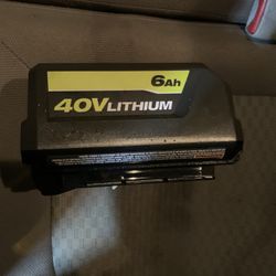 Ryobi 40V 6AH Battery 