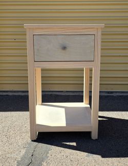 Unfinished solid wood nightstands (see pictures for measurements)