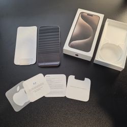 Apple iPhone 15 Pro Natural Titanium UNLOCKED - MINT  