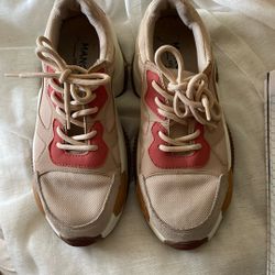 Mango Chunky Sneakers Peach And Pink Size 7 1/2