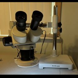AmScope SW-3T24Z 20X-40X-80X Trinocular Stereo Microscope w/ Ring Light