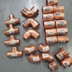 Nibco (11) 1-1/2" Couplings With Stop , (7) 1-1/2" 90⁰ And 45⁰ Elbows , (4 ) 1" Tee's And  (3) 1-1/2" Adapters 