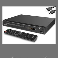 MEGATEK Region-Free HDMI DVD Player For TV, Compact CD/DVD Player For Smart TV, USB Port, Plays All Region DVDs & Multi Formats, Metal Housing, HDMI/R
