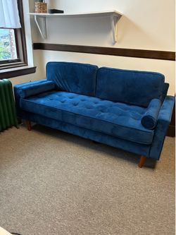 Modern blue couch