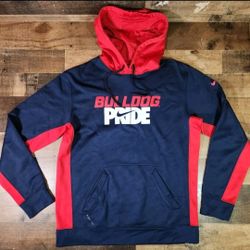 Nike Fresno State Bulldogs Hoodie Red/Blue Sweatshirt Men's Medium Therma-Fit