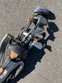 15+ Assorted Golf Clubs with Carrying Case $70