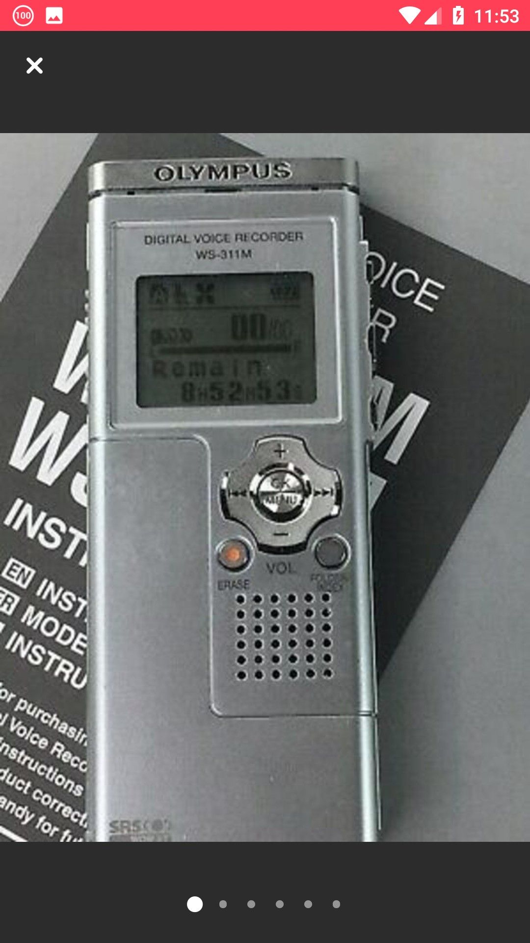 Olympus WS-311M Digital Voice Recorder