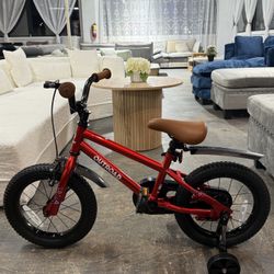 🔥Special Discount 🔥14inch toddler bicycle with training wheels, foldable/classic style, suitable for children aged 3-6 (Red)  💰40$