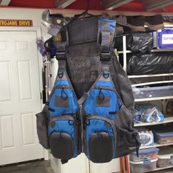 Fly Fishing Vest Blue/Gray
