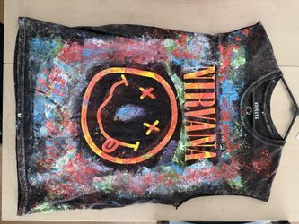 Hand painted Nirvana Sleeveless Tee