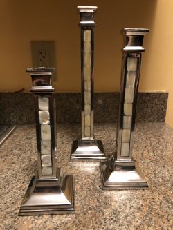 Towle silversmith 3pc candelabra set