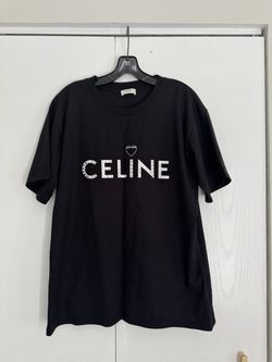 Lucky Lover Black Short Sleeve Cotton Tee with White Logo Heart Black Size Large