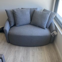 Gray Swivel Chair 