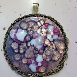 Miriam Haskell Antique Large Signature Pendant 