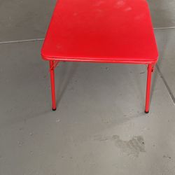 Small Red Folding Table 