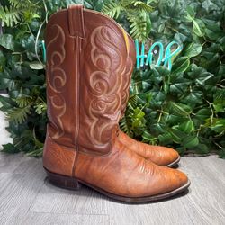 Nocona  Sueded Bullhide Toro 6636 14 D Made in USA Cowboy Boots J-Toe Western
