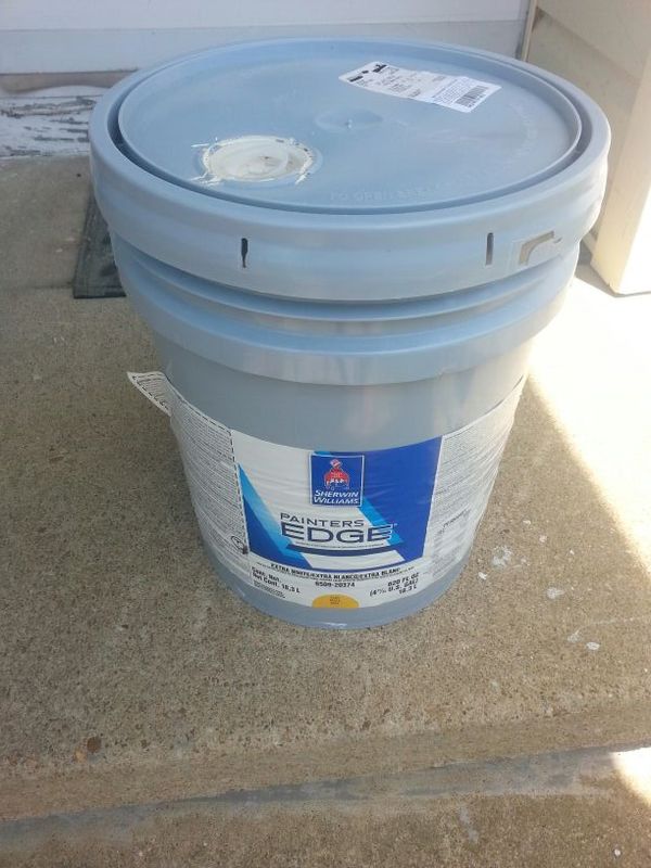 Brand New Sherwin Williams Interior Painters Edge 5 Gallon Flat Off Brand New Sherwin Williams Interior Painters Edge 5 Gallon Flat Off White Paint