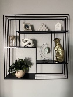 Decorative Black Metal Shelf