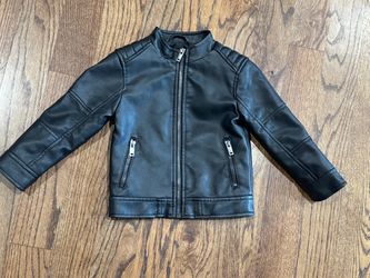 Sinsay Toddler Boy Black Leather Jacket 2-3T